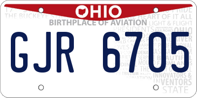 OH license plate GJR6705