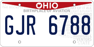 OH license plate GJR6788