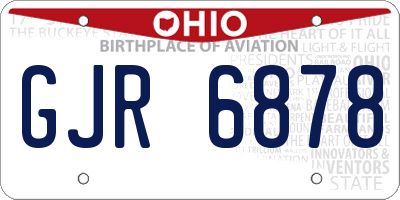 OH license plate GJR6878