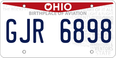 OH license plate GJR6898