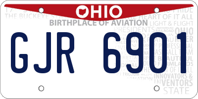 OH license plate GJR6901