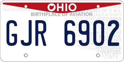 OH license plate GJR6902