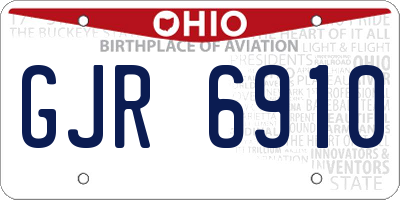 OH license plate GJR6910