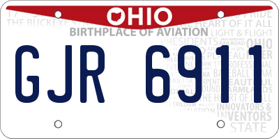 OH license plate GJR6911