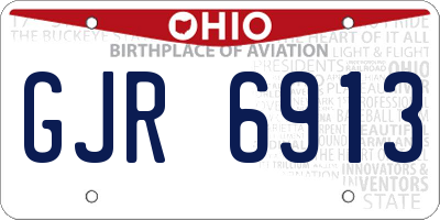 OH license plate GJR6913
