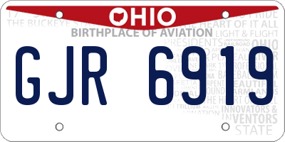 OH license plate GJR6919