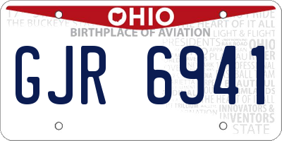 OH license plate GJR6941