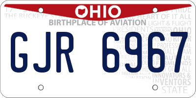 OH license plate GJR6967