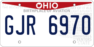 OH license plate GJR6970