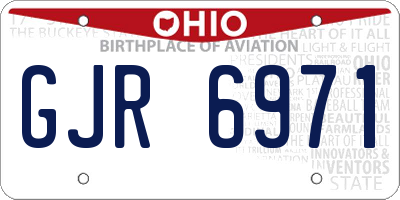 OH license plate GJR6971