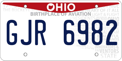 OH license plate GJR6982
