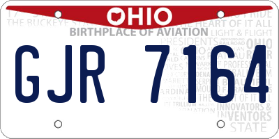 OH license plate GJR7164