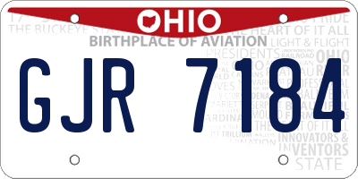 OH license plate GJR7184