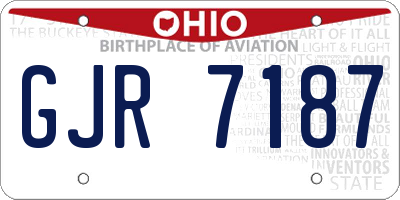 OH license plate GJR7187