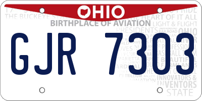OH license plate GJR7303