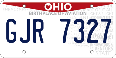 OH license plate GJR7327
