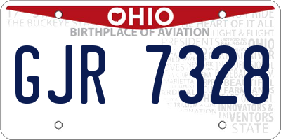 OH license plate GJR7328