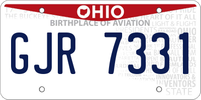 OH license plate GJR7331