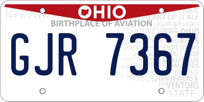 OH license plate GJR7367