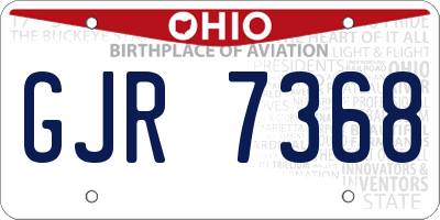 OH license plate GJR7368