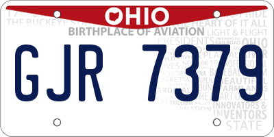 OH license plate GJR7379
