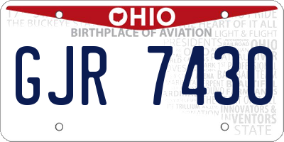 OH license plate GJR7430
