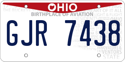 OH license plate GJR7438