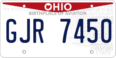 OH license plate GJR7450