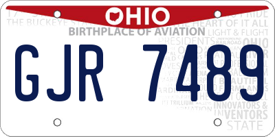 OH license plate GJR7489
