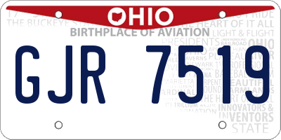 OH license plate GJR7519