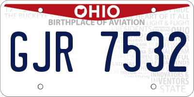 OH license plate GJR7532