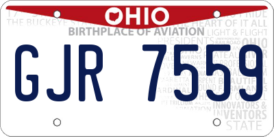 OH license plate GJR7559