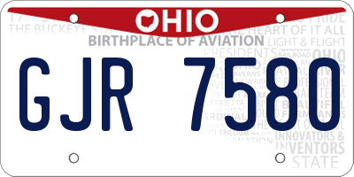 OH license plate GJR7580