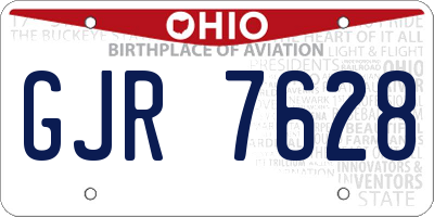 OH license plate GJR7628