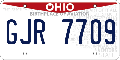 OH license plate GJR7709