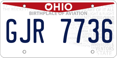 OH license plate GJR7736