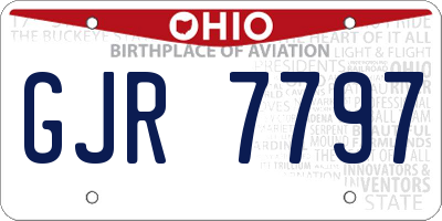 OH license plate GJR7797