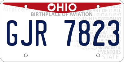OH license plate GJR7823