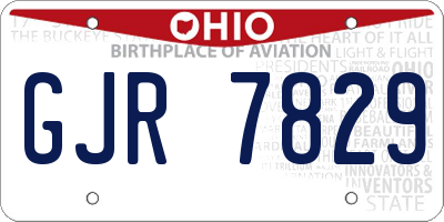 OH license plate GJR7829