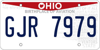 OH license plate GJR7979