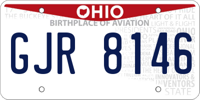 OH license plate GJR8146