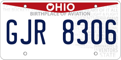 OH license plate GJR8306