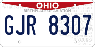 OH license plate GJR8307