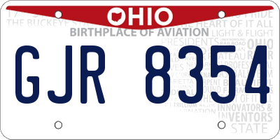 OH license plate GJR8354