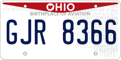 OH license plate GJR8366