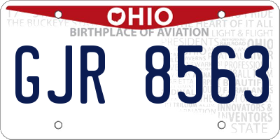 OH license plate GJR8563