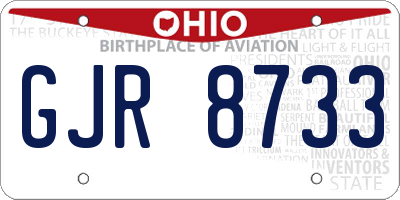 OH license plate GJR8733