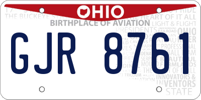 OH license plate GJR8761