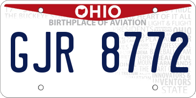 OH license plate GJR8772