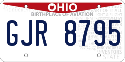 OH license plate GJR8795